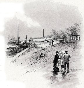 Ansicht der Ufer der Seine und des Quai Saint-Bernard, Paris