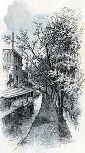 Ansicht der beiden Bievre-Flüsse vom Boulevard d