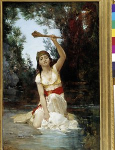 Junge orientalische Lavendelfrau. Gemälde von Gustave Guillaumet (1840-1887). Sammlung Fondation Regards de Provence, Marseille