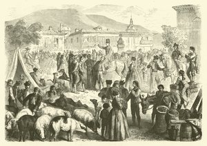 Jährlicher Jahrmarkt der Stadt Alcala, Spanien von Gustave Janet