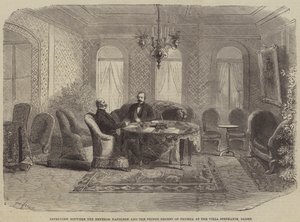 Interview zwischen Kaiser Napoleon und dem Prinzregenten von Preußen in der Villa Stephanie, Baden