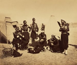 Camp de Châlons: Zouaven der Garde im Biwak