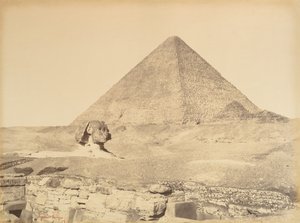 Pyramiden von Gizeh, 1865-69 von Gustave Le Gray
