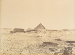 Pyramiden von Gizeh, 1865-69 von Gustave Le Gray