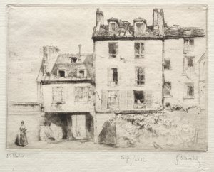 Die Rue Lacépède: der Hof des Schmieds Cottens von Gustave Leheutre