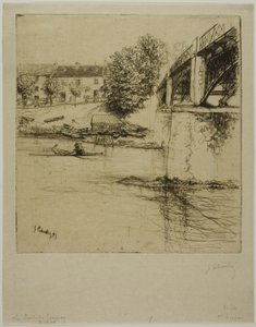 Die Brücke bei Gournay, von der Seite