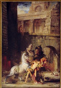 Diomedes von seinen Pferden verschlungen von Gustave Moreau