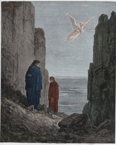 Purgatorio, Canto 19: Die Dichter steigen in den fünften Kreis auf, Illustration aus Die Göttliche Komödie von Dante Alighieri, 1885