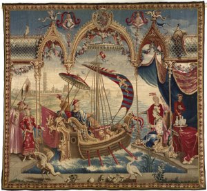 Der Kaiser segelt, aus Die Geschichte des Kaisers von China von Guy Louis Vernansal