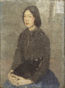 Mädchen mit Katze auf dem Schoß