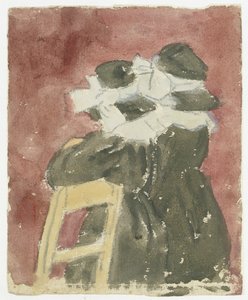 Zwei Mädchen, die in der Kirche stehen von Gwen John