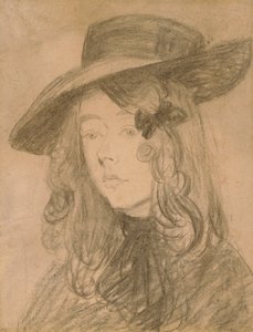 Winifred John mit großem Hut