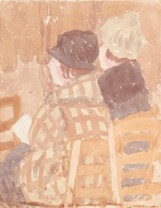Zwei Frauen sitzen in der Kirche