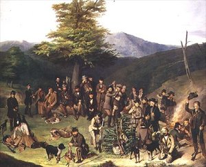 Jagdgesellschaft in den Gerecse-Bergen, 1859