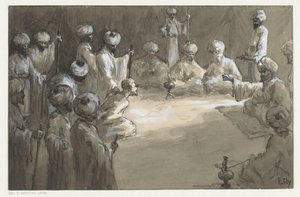 Versammlung von Männern von H.C. Louwerse (signed by artist)