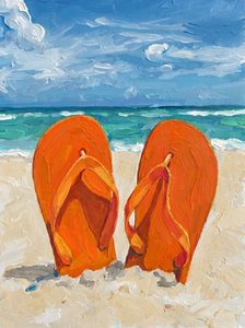 Orange Flipflops Strand
