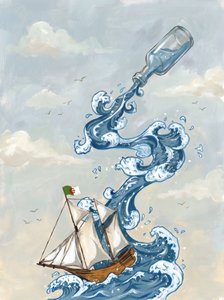 Segelschiff Flaschenreise