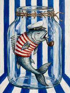Matrosenfisch im Glas