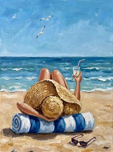 Sommerstrand-Entspannung
