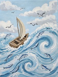 Turbulenter Ozeanfisch