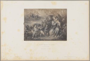 Die Heilige Familie mit Engeln von H. Bayard and F. A. Renard