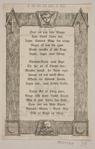 Rahmung mit Engelskopf, Kreuz und Schädel von H. C. Henneberg