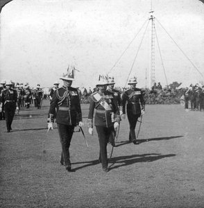 König Georg V. mit Brigadegeneral Sir R. Grimston, Delhi, Indien, 1912