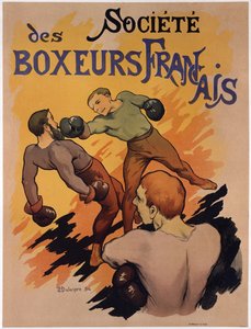 Plakat zur Werbung für die Société des boxeurs français, 1894