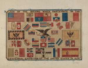 Hundertjahrfeier-Textil - Flagge