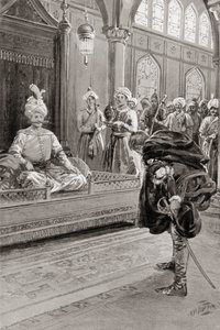Sir Anthony Shirley besucht den Hof von Schah Abbas dem Großen, Persien im Jahr 1599, aus Hutchinsons Geschichte der Nationen, veröffentlicht 1915