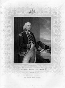 Richard Howe 1726-1799, 1. Earl Howe, englischer Admiral, 19. Jahrhundert von H. Robinson