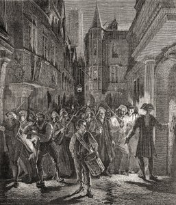 Paris bewacht vom Volk, graviert von Pannemaker-Ligny von H. de la (after) Charlerie