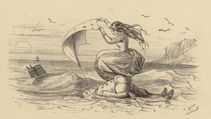 Arabella rettet Sur Guy vor dem Ertrinken von Hablot Knight Browne