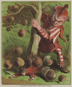 Der Zwerg der Königin spielt Gulliver einen Streich