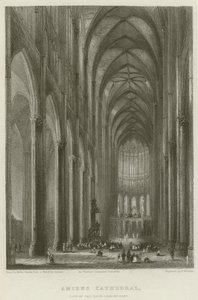 Kathedrale von Amiens, Blick auf das Kirchenschiff, Blick nach Osten von Hablot Knight Browne