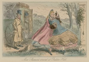 Miss Shannons Ankunft in Baldon Hall von Hablot Knight Browne