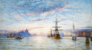 Sonnenuntergang über der venezianischen Lagune von Hale Sanders