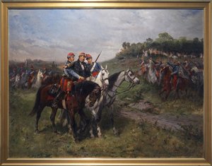 General Jean Auguste Margueritte tödlich verwundet in Floing, späte 19. Jahrhundert von Hales Alexander Walker