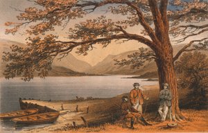 Der See des angenehmen Rückzugs. Llyn Mwyngyl, von Tal-y-Llyn, 19. Jahrhundert von Hanhart