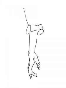 Kontinuierliche Linie Hand