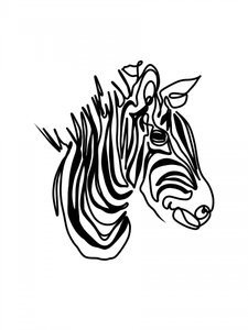 Minimalistischer Zebra-Kopf