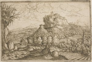 Burg auf einem Hügel von Hanns Lautensack