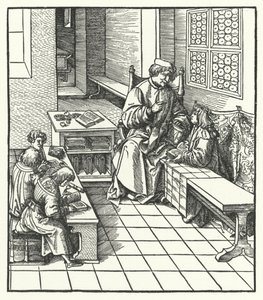Erzherzog Maximilian von Österreich als Kind in der Schule von Hans (after) Burgkmair
