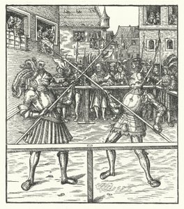 Erzherzog Maximilian von Österreich kämpft zu Fuß mit einer Hellebarde