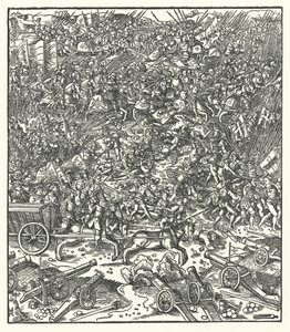 Schlacht von Guinegate, Frankreich, 7. August 1479 (Gravur)