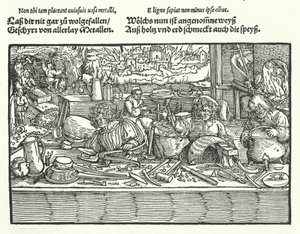 Der Kupferschmied (Gravur) von Hans (after) Burgkmair