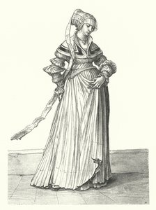 Kostüm einer Frau aus Basel von Hans (after) Holbein the Younger