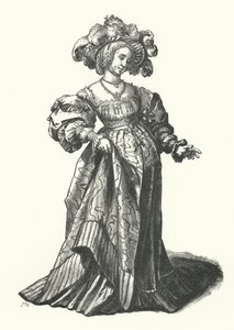 Kostüm einer Frau aus Basel von Hans (after) Holbein the Younger