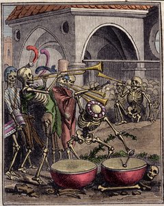Gravur eines „Totentanzes“ von Hans Holbein dem Jüngeren (1497-1543)