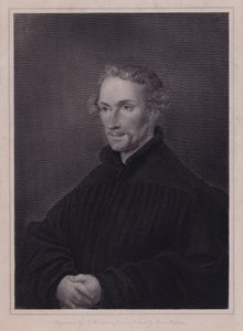 Philipp Melanchthon, deutscher protestantischer Reformator und Mitarbeiter von Martin Luther von Hans (after) Holbein the Younger